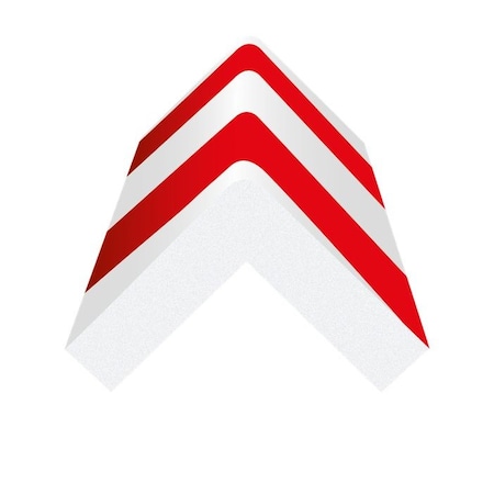 Ergomat Large Square Corner Bumper Red/White Hazard LSCB120-R/W